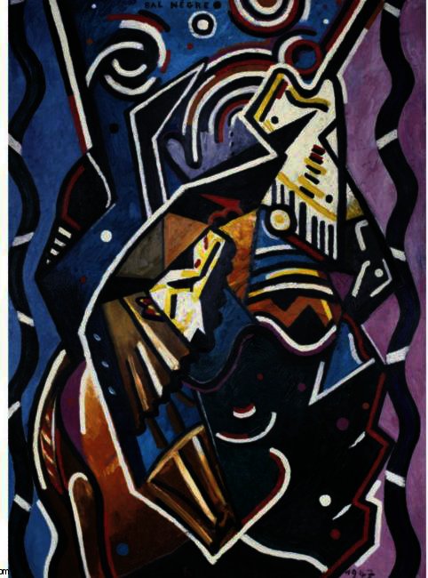 Wikoo.org - موسوعة الفنون الجميلة - اللوحة، العمل الفني Francis Picabia - Bal Nègre