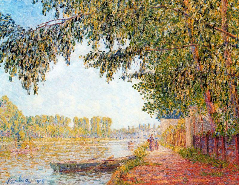 WikiOO.org - Enciclopédia das Belas Artes - Pintura, Arte por Francis Picabia - Efecto de sol en las orillas del Loing