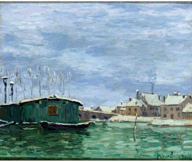 Wikoo.org - موسوعة الفنون الجميلة - اللوحة، العمل الفني Francis Picabia - Effet De Neige, Bords De L'yonne