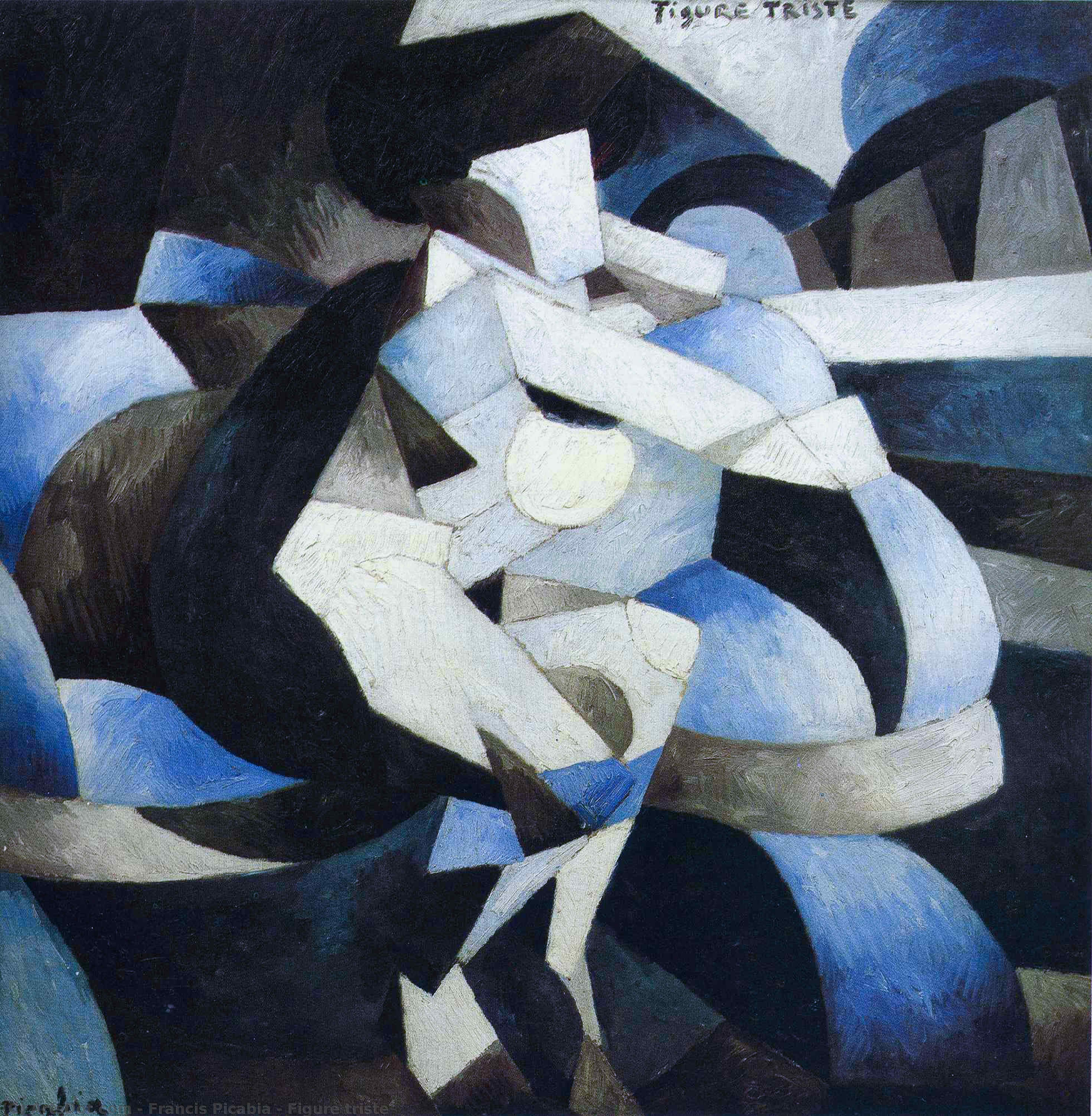 Wikioo.org - The Encyclopedia of Fine Arts - Painting, Artwork by Francis Picabia - Figure triste