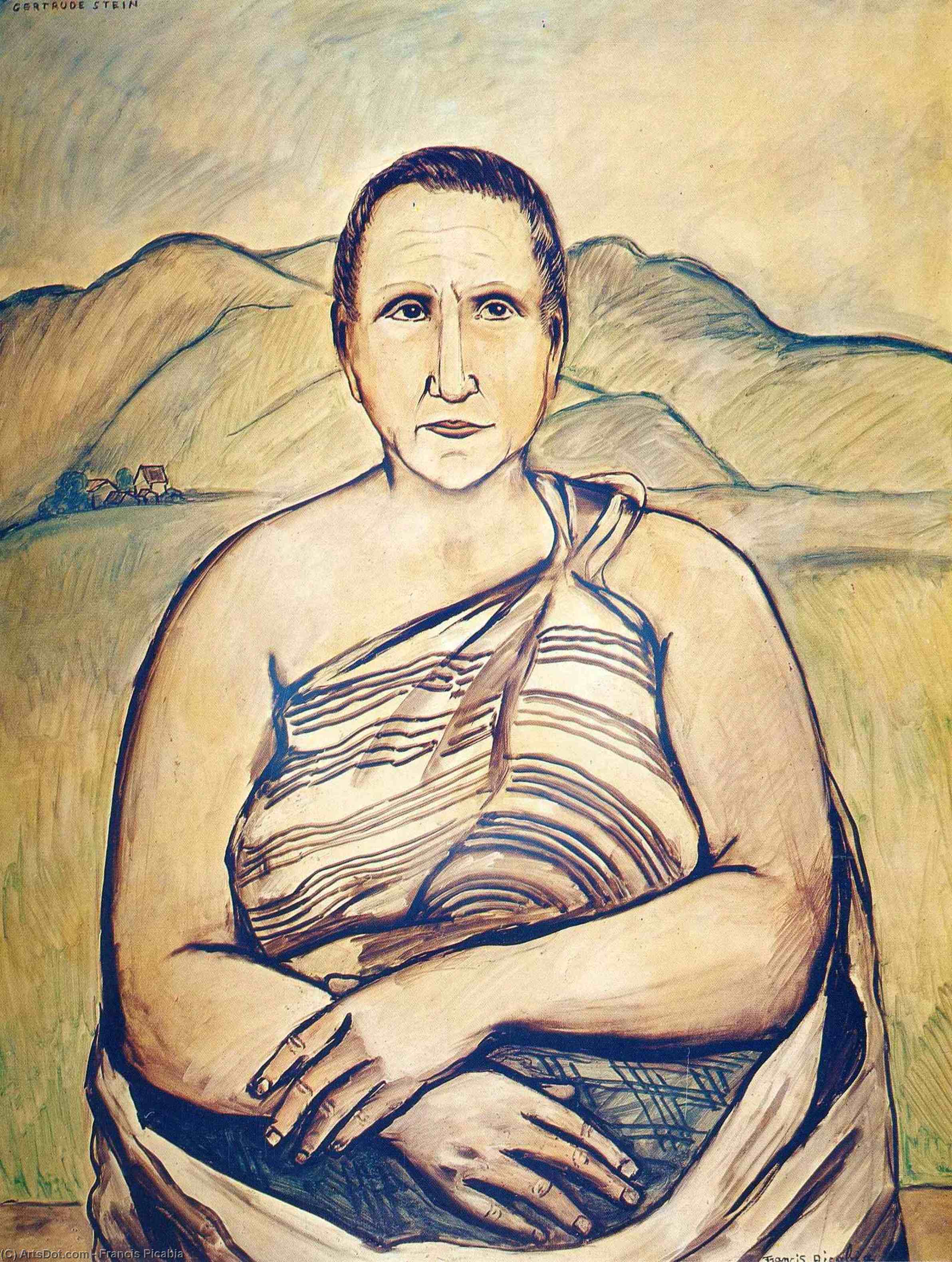 WikiOO.org - Encyclopedia of Fine Arts - Maleri, Artwork Francis Picabia - Gertrude Stein