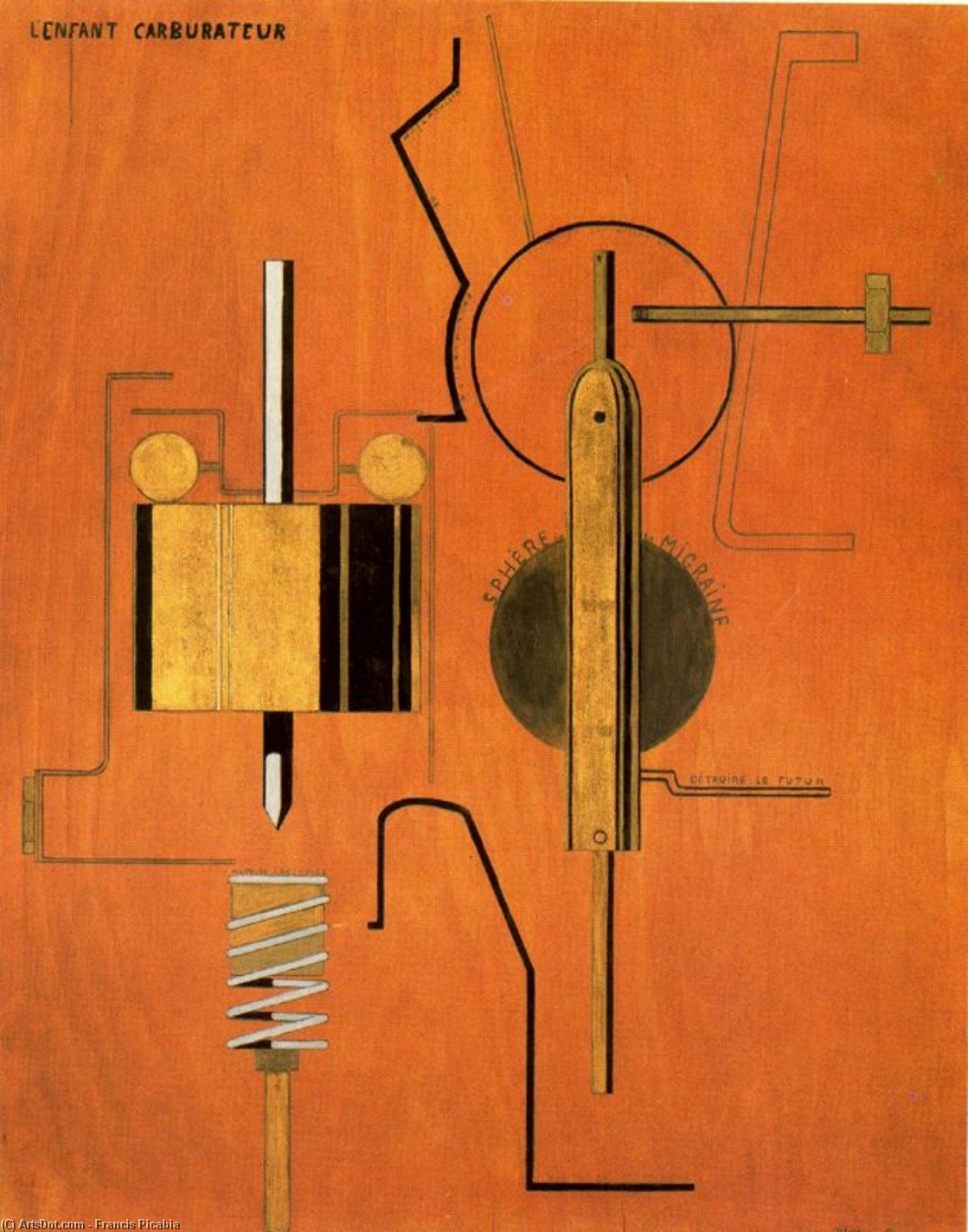 Wikioo.org - The Encyclopedia of Fine Arts - Painting, Artwork by Francis Picabia - L'enfant carburateur