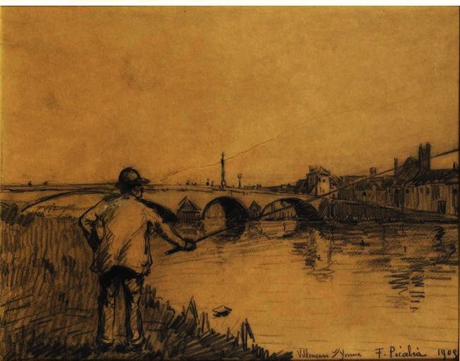 WikiOO.org - Енциклопедия за изящни изкуства - Живопис, Произведения на изкуството Francis Picabia - Le Pêcheur À Villeneuve Sur L'yonne