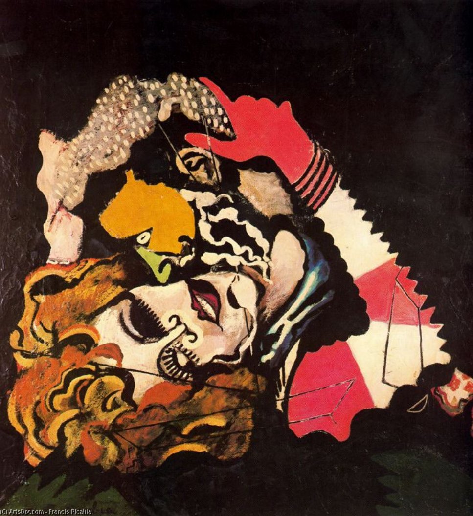 Wikioo.org - สารานุกรมวิจิตรศิลป์ - จิตรกรรม Francis Picabia - Los enamorados