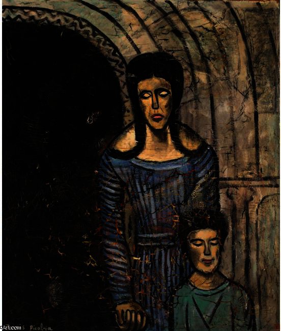 WikiOO.org - Enciklopedija dailės - Tapyba, meno kuriniai Francis Picabia - Mère Et Enfant