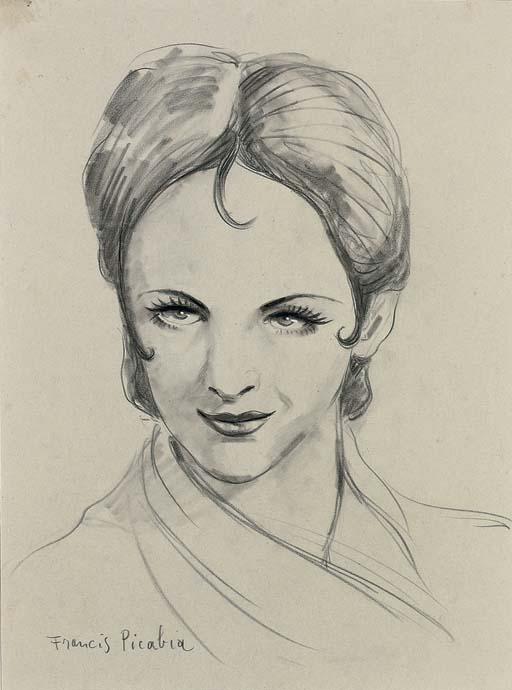 Wikioo.org - สารานุกรมวิจิตรศิลป์ - จิตรกรรม Francis Picabia - Portrait d'une femme