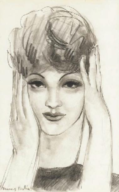 Wikioo.org – La Enciclopedia de las Bellas Artes - Pintura, Obras de arte de Francis Picabia - Retrato de femme 1