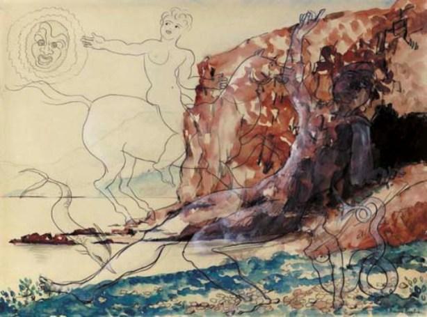 WikiOO.org - Enciklopedija likovnih umjetnosti - Slikarstvo, umjetnička djela Francis Picabia - Scène mythologique