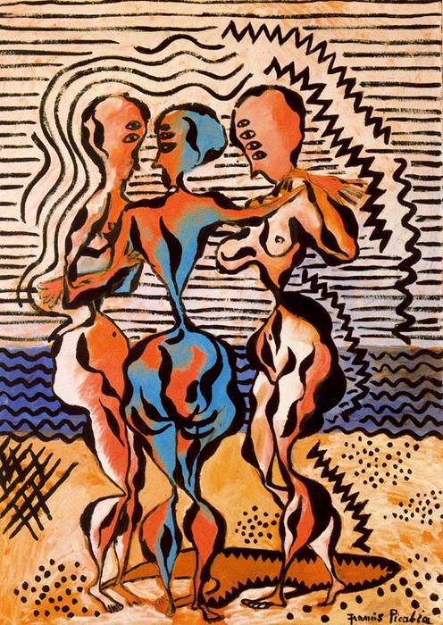 Wikioo.org - The Encyclopedia of Fine Arts - Painting, Artwork by Francis Picabia - The three gracias