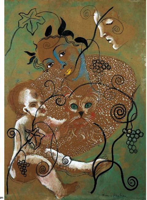 Wikioo.org - The Encyclopedia of Fine Arts - Painting, Artwork by Francis Picabia - Transparence (Le Chat)