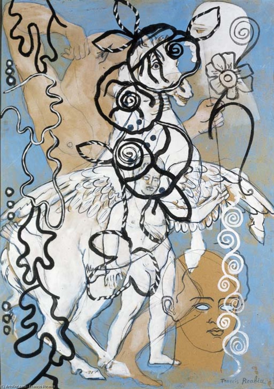 Wikoo.org - موسوعة الفنون الجميلة - اللوحة، العمل الفني Francis Picabia - Untitled (Transparence)