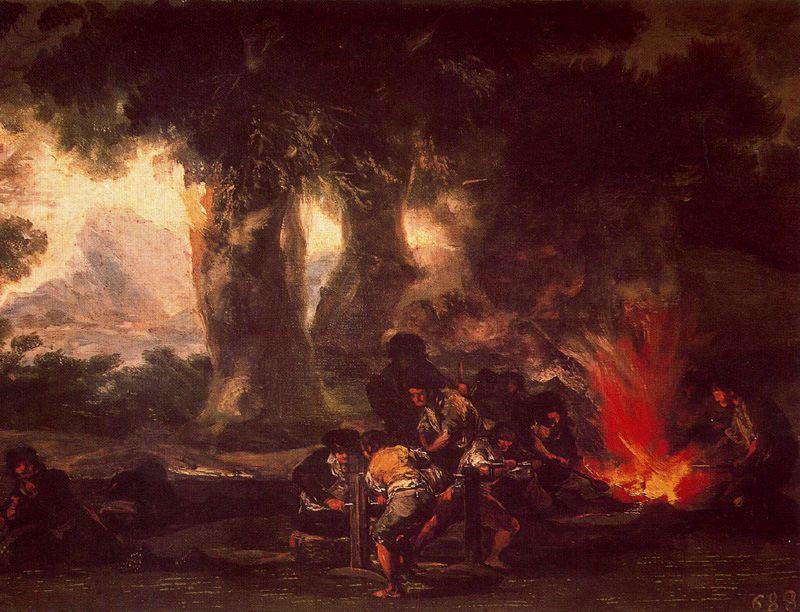 WikiOO.org - Encyclopedia of Fine Arts - Festés, Grafika Francisco De Goya - A gunpowder factory