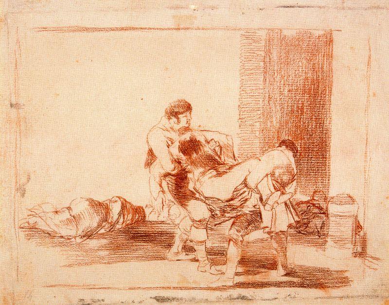 Wikioo.org – L'Enciclopedia delle Belle Arti - Pittura, Opere di Francisco De Goya - Al cementerio