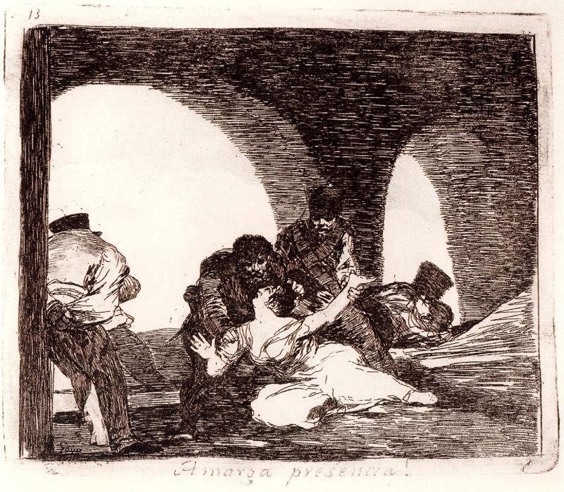Wikioo.org - The Encyclopedia of Fine Arts - Painting, Artwork by Francisco De Goya - Amarga presencia 1