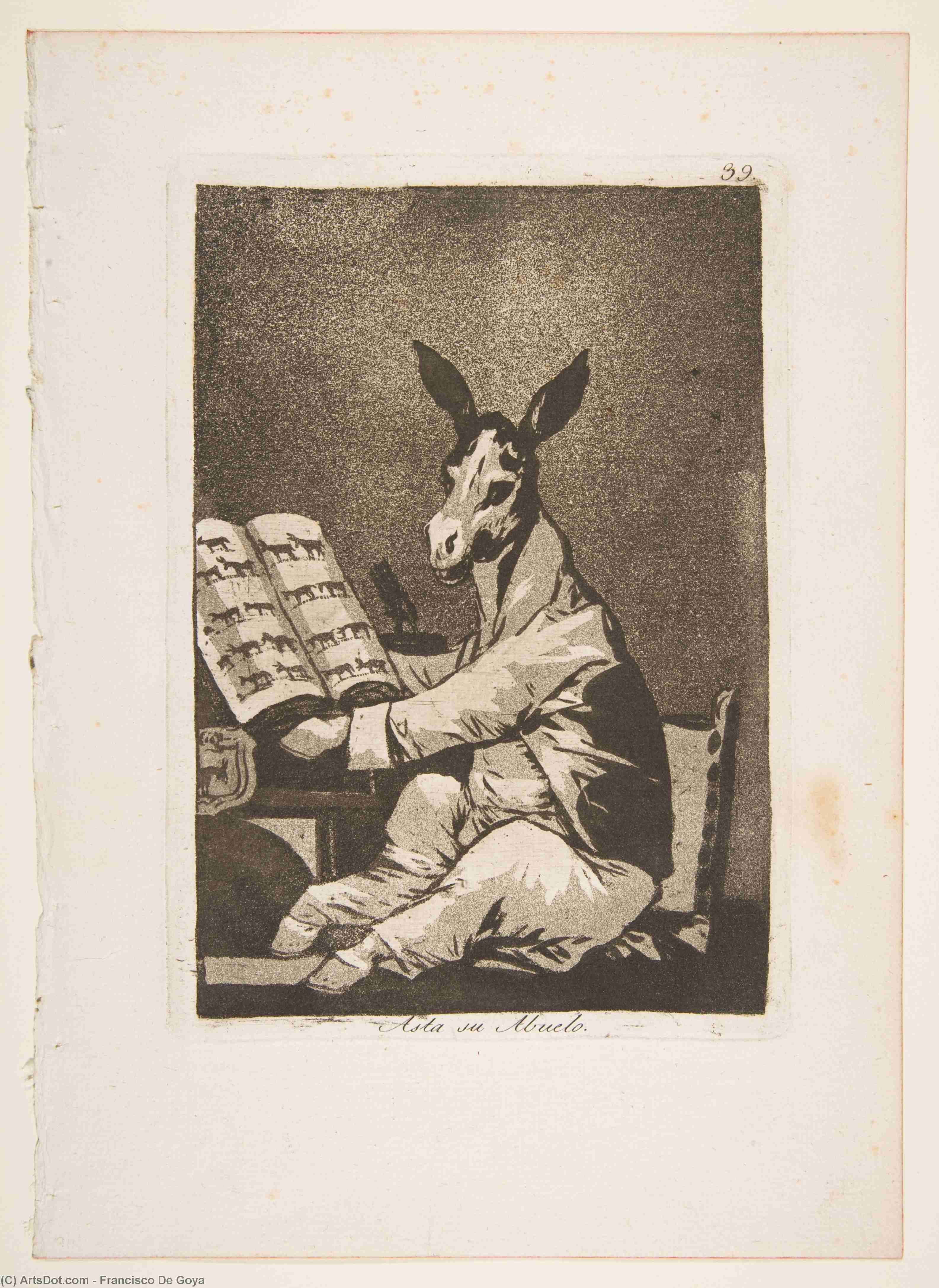 Wikioo.org – La Enciclopedia de las Bellas Artes - Pintura, Obras de arte de Francisco De Goya - Asta do Abuelo