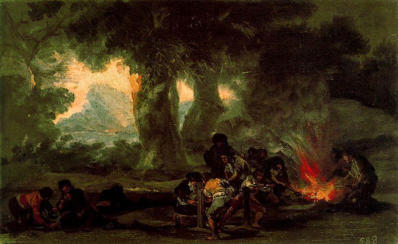 Wikioo.org – L'Enciclopedia delle Belle Arti - Pittura, Opere di Francisco De Goya - Fabbrica proiettile a Sierra de Tardienta