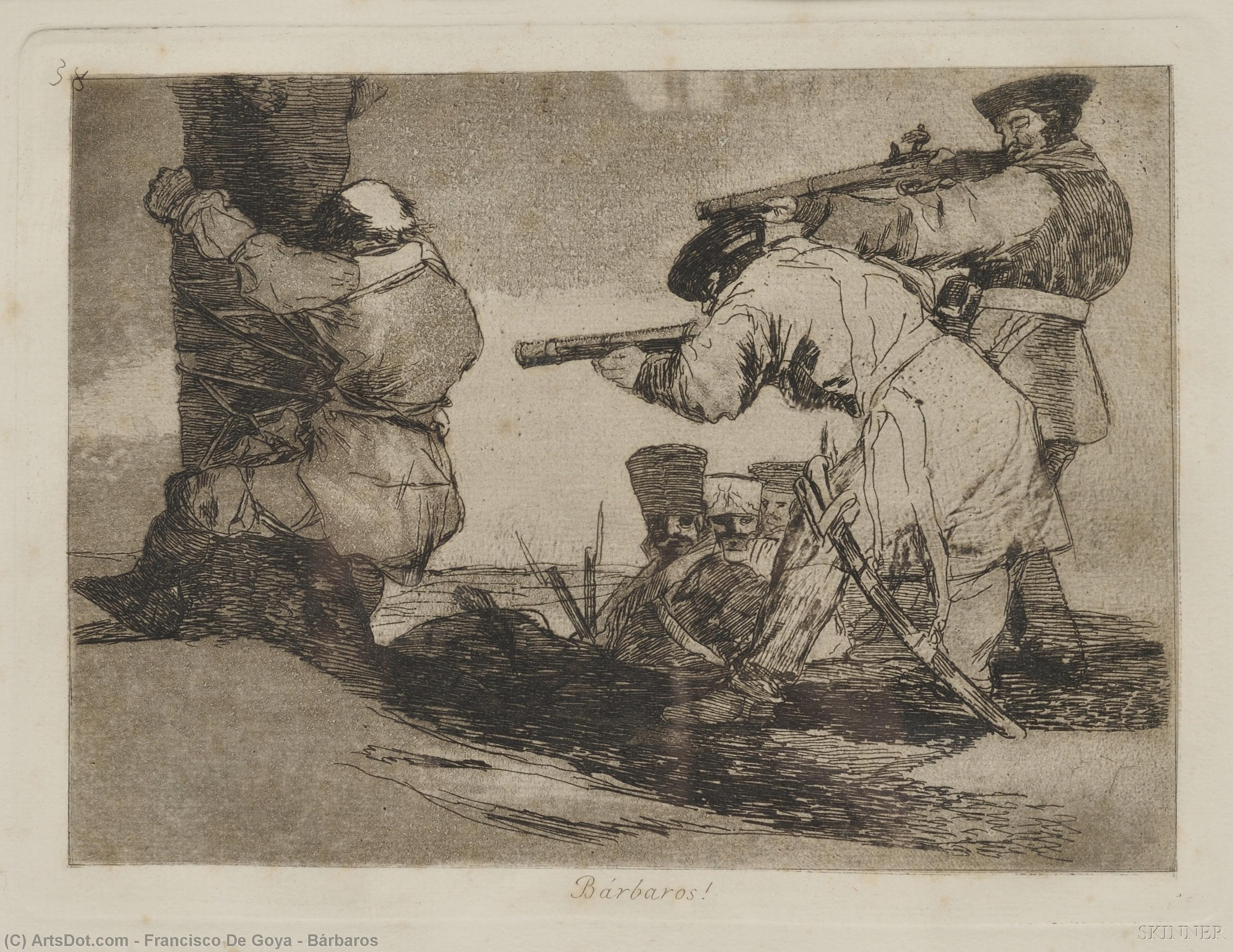 WikiOO.org - Encyclopedia of Fine Arts - Schilderen, Artwork Francisco De Goya - Bárbaros
