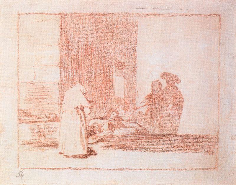 WikiOO.org - Güzel Sanatlar Ansiklopedisi - Resim, Resimler Francisco De Goya - Caridad de una mujer