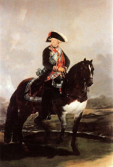 Wikioo.org – La Enciclopedia de las Bellas Artes - Pintura, Obras de arte de Francisco De Goya - Carlos IV a caballo