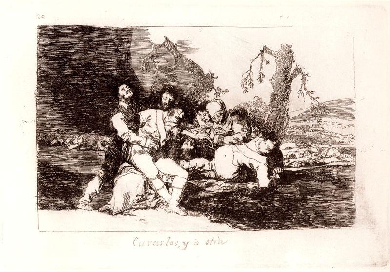 Wikioo.org - Encyklopedia Sztuk Pięknych - Malarstwo, Grafika Francisco De Goya - Curarlos y a otra 1