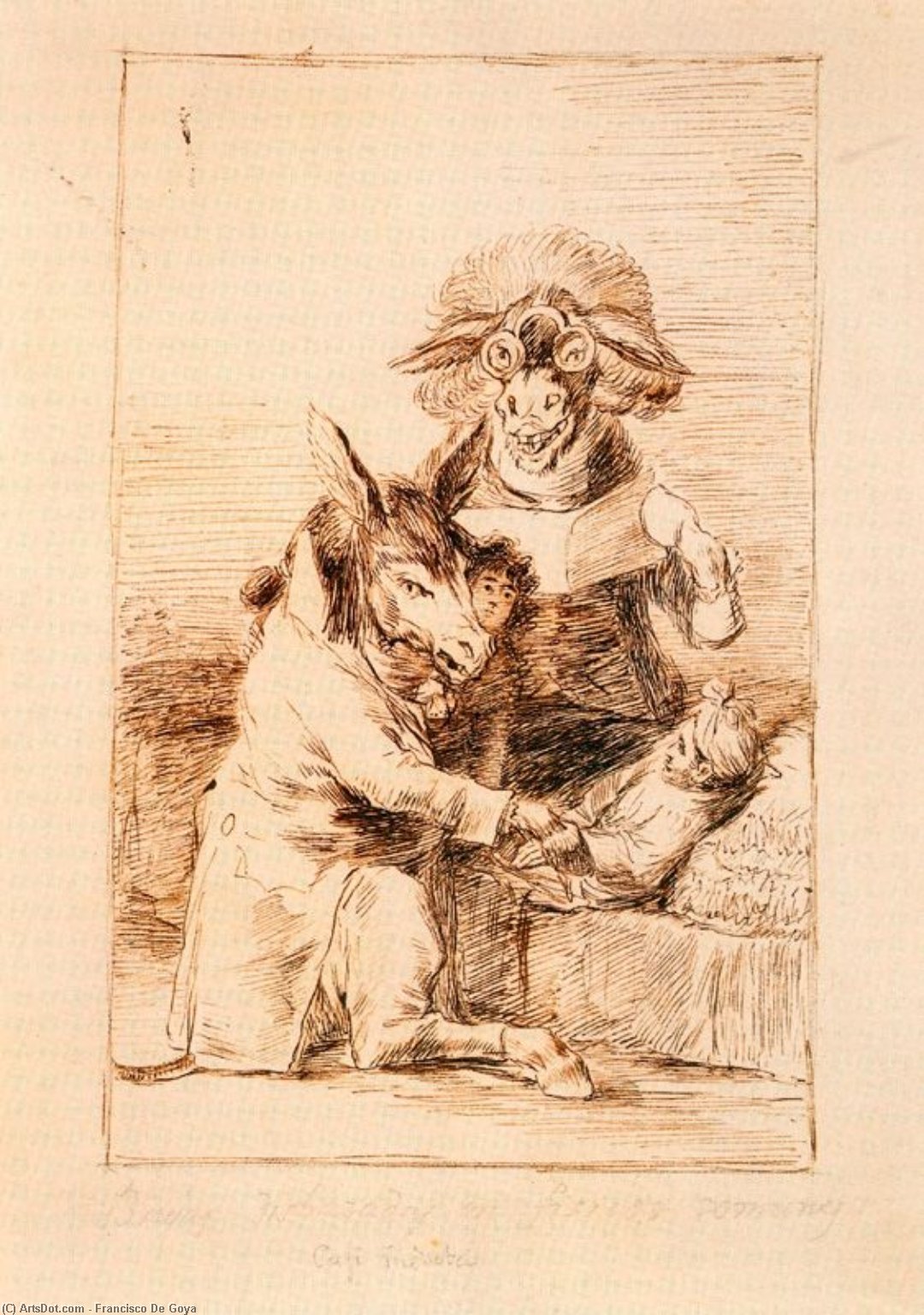 WikiOO.org - Encyclopedia of Fine Arts - Maleri, Artwork Francisco De Goya - De que mal morira 1