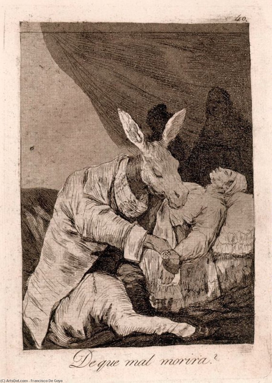WikiOO.org - Εγκυκλοπαίδεια Καλών Τεχνών - Ζωγραφική, έργα τέχνης Francisco De Goya - De que mal morira 2