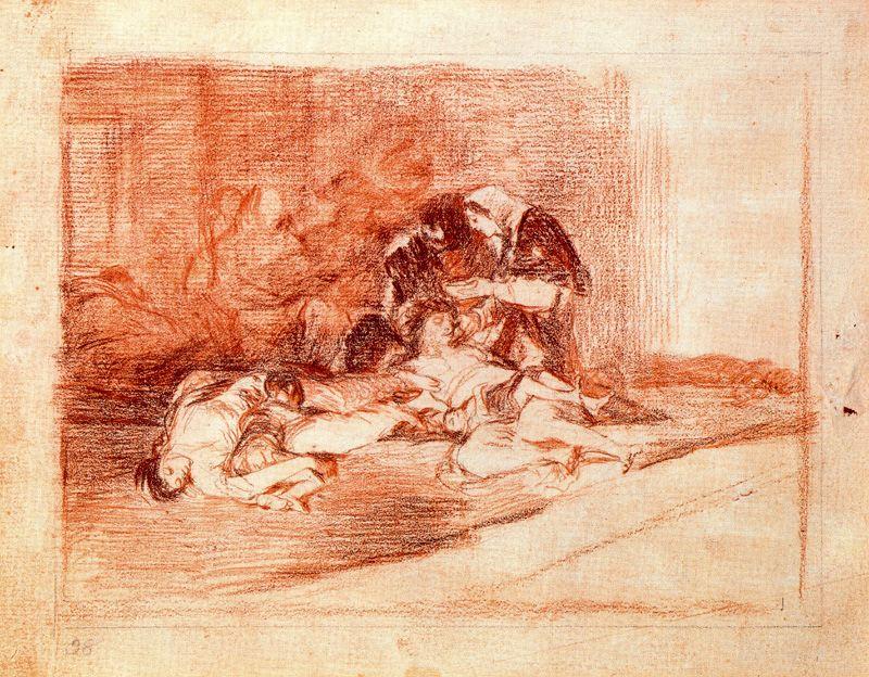 WikiOO.org - Encyclopedia of Fine Arts - Festés, Grafika Francisco De Goya - De qué sirve una taza 1