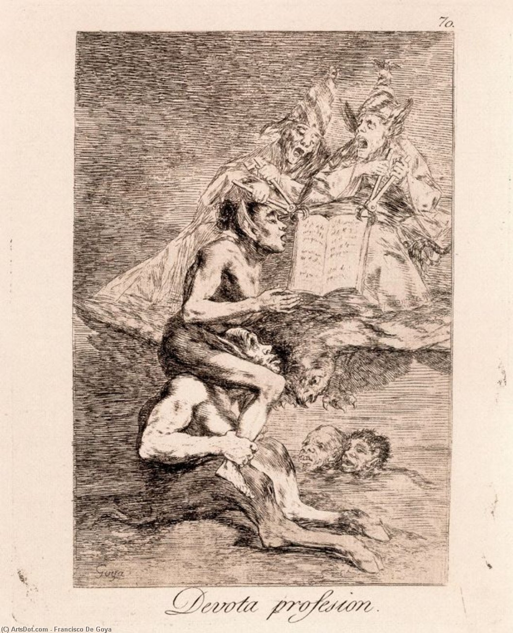 Wikioo.org - สารานุกรมวิจิตรศิลป์ - จิตรกรรม Francisco De Goya - Devota profesion
