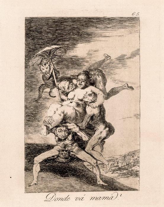 WikiOO.org - Encyclopedia of Fine Arts - Maľba, Artwork Francisco De Goya - Donde vá mamà