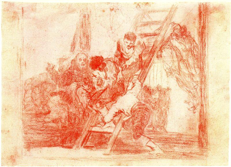 Wikioo.org - The Encyclopedia of Fine Arts - Painting, Artwork by Francisco De Goya - Duro es el paso