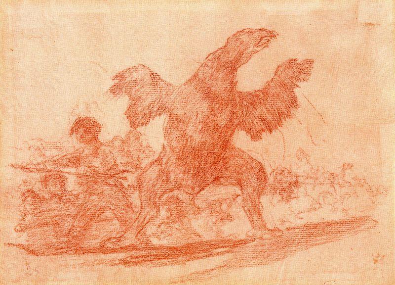 Wikioo.org - Encyklopedia Sztuk Pięknych - Malarstwo, Grafika Francisco De Goya - El buitre carnívoro 1