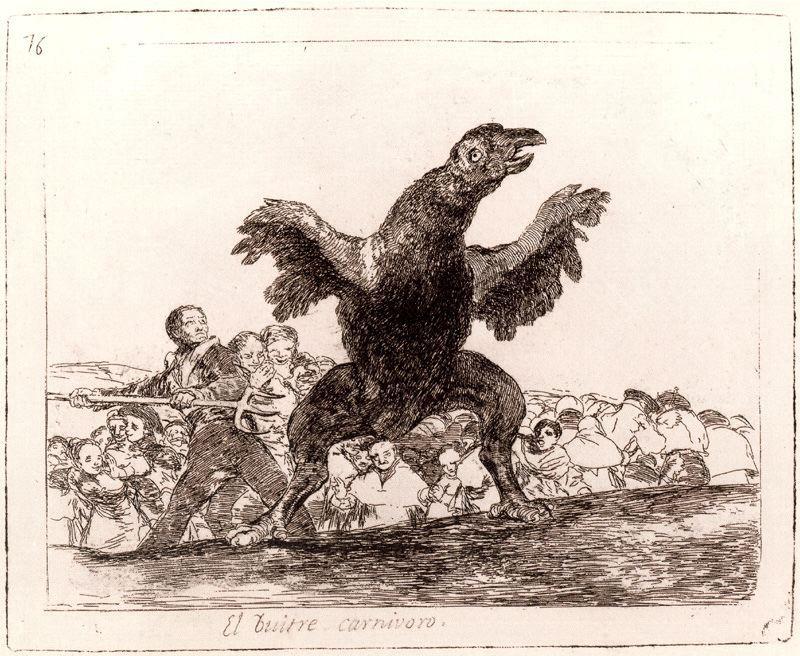 Wikioo.org - The Encyclopedia of Fine Arts - Painting, Artwork by Francisco De Goya - El buitre carnívoro