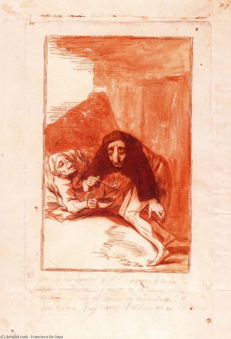 WikiOO.org - Encyclopedia of Fine Arts - Schilderen, Artwork Francisco De Goya - El Vergonzoso