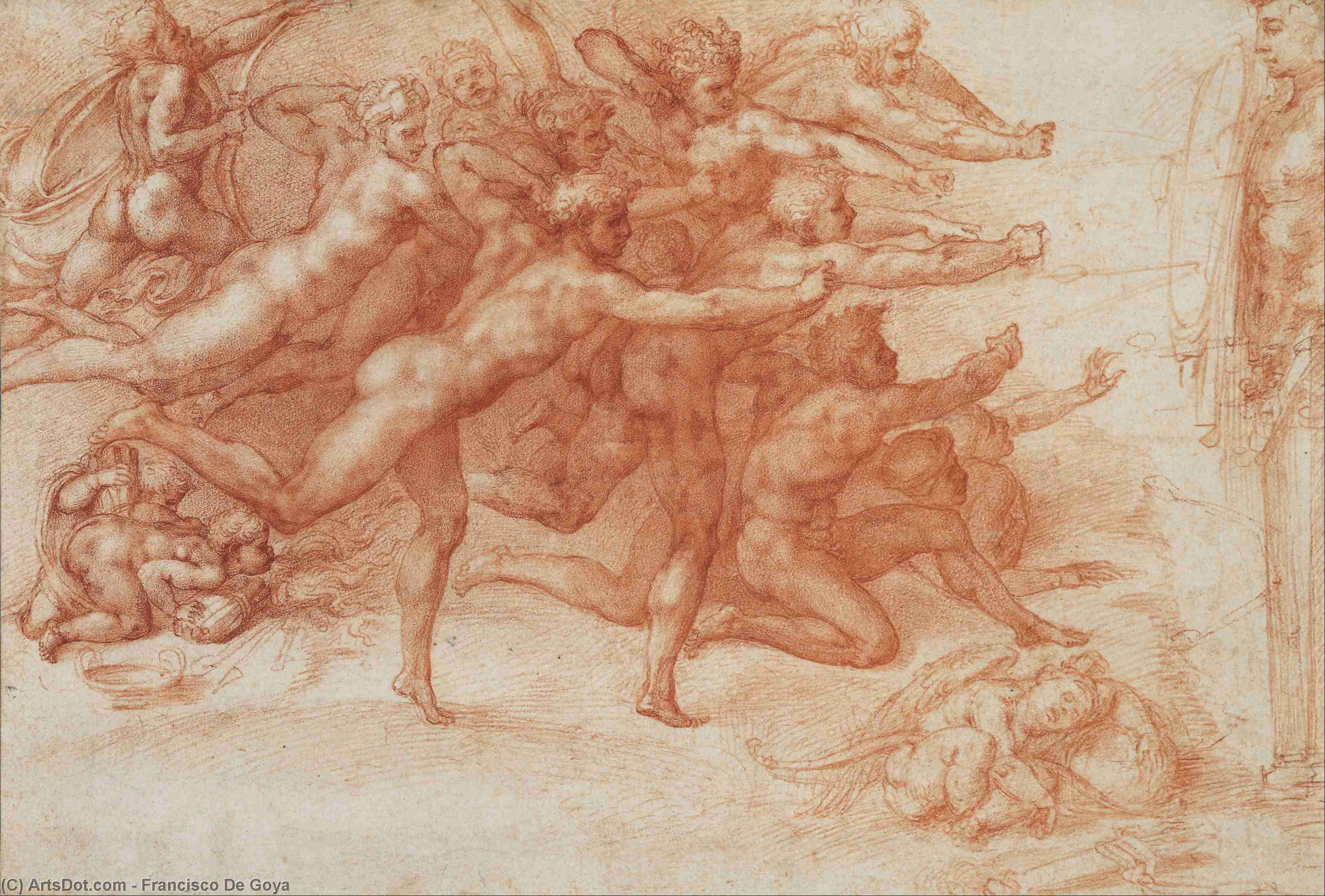 WikiOO.org - Енциклопедия за изящни изкуства - Живопис, Произведения на изкуството Francisco De Goya - Escena de hambre