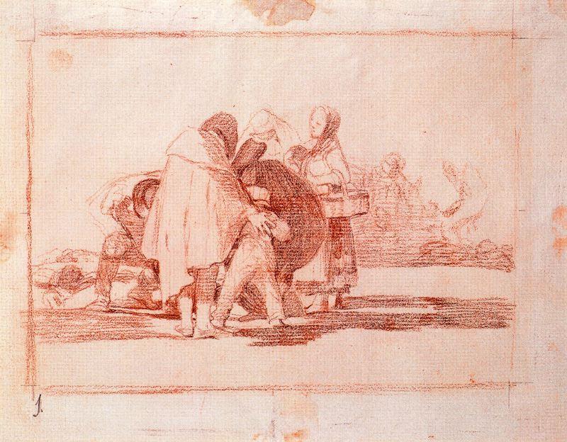 Wikioo.org - Encyklopedia Sztuk Pięknych - Malarstwo, Grafika Francisco De Goya - Espiró sin remedio 1