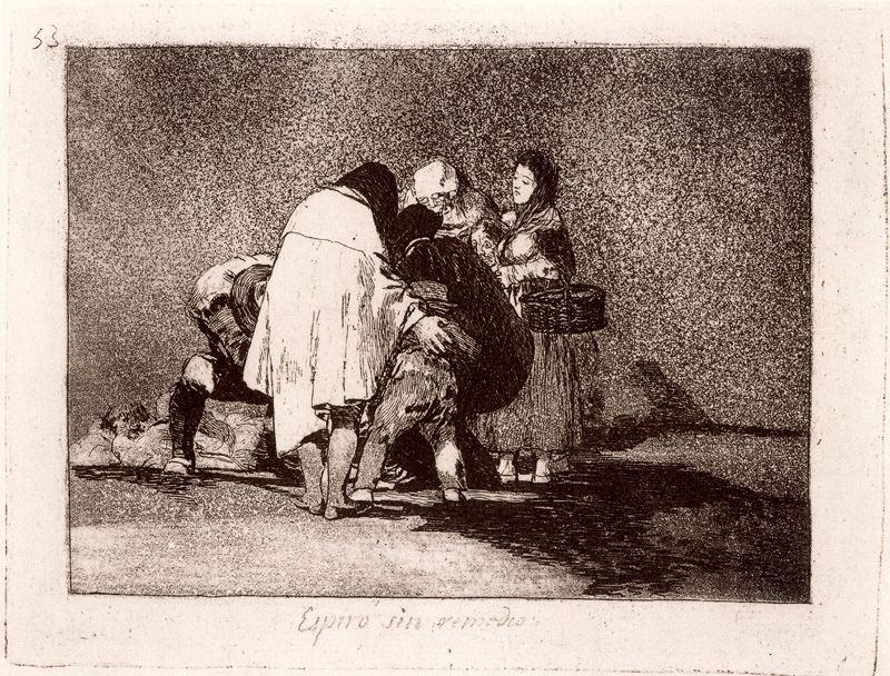 Wikioo.org - Encyklopedia Sztuk Pięknych - Malarstwo, Grafika Francisco De Goya - Espiró sin remedio