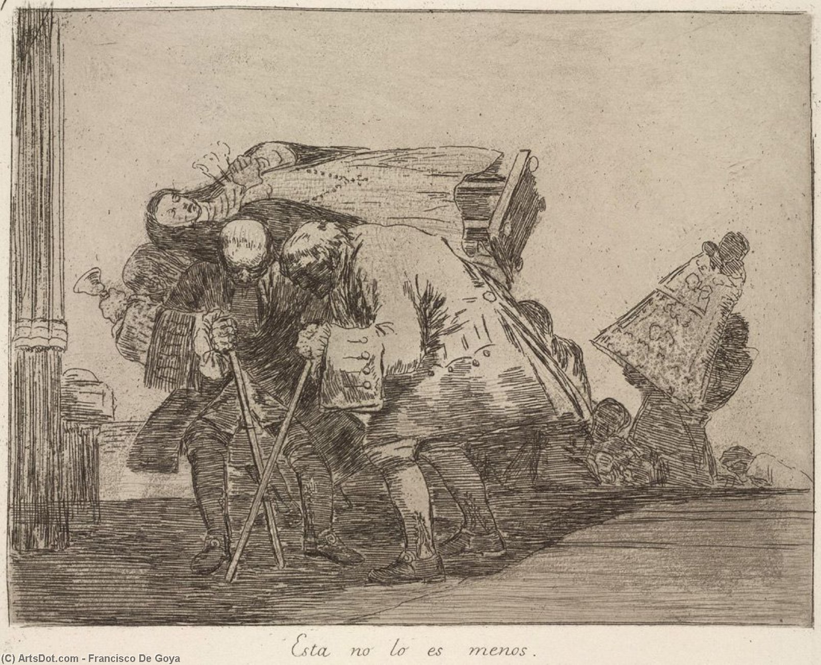 WikiOO.org - Encyclopedia of Fine Arts - Målning, konstverk Francisco De Goya - Esta no lo es menos