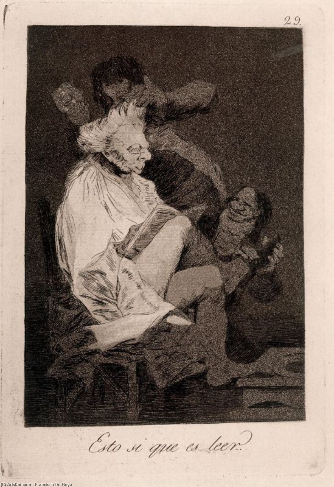 WikiOO.org - Encyclopedia of Fine Arts - Schilderen, Artwork Francisco De Goya - Esto si que es leer