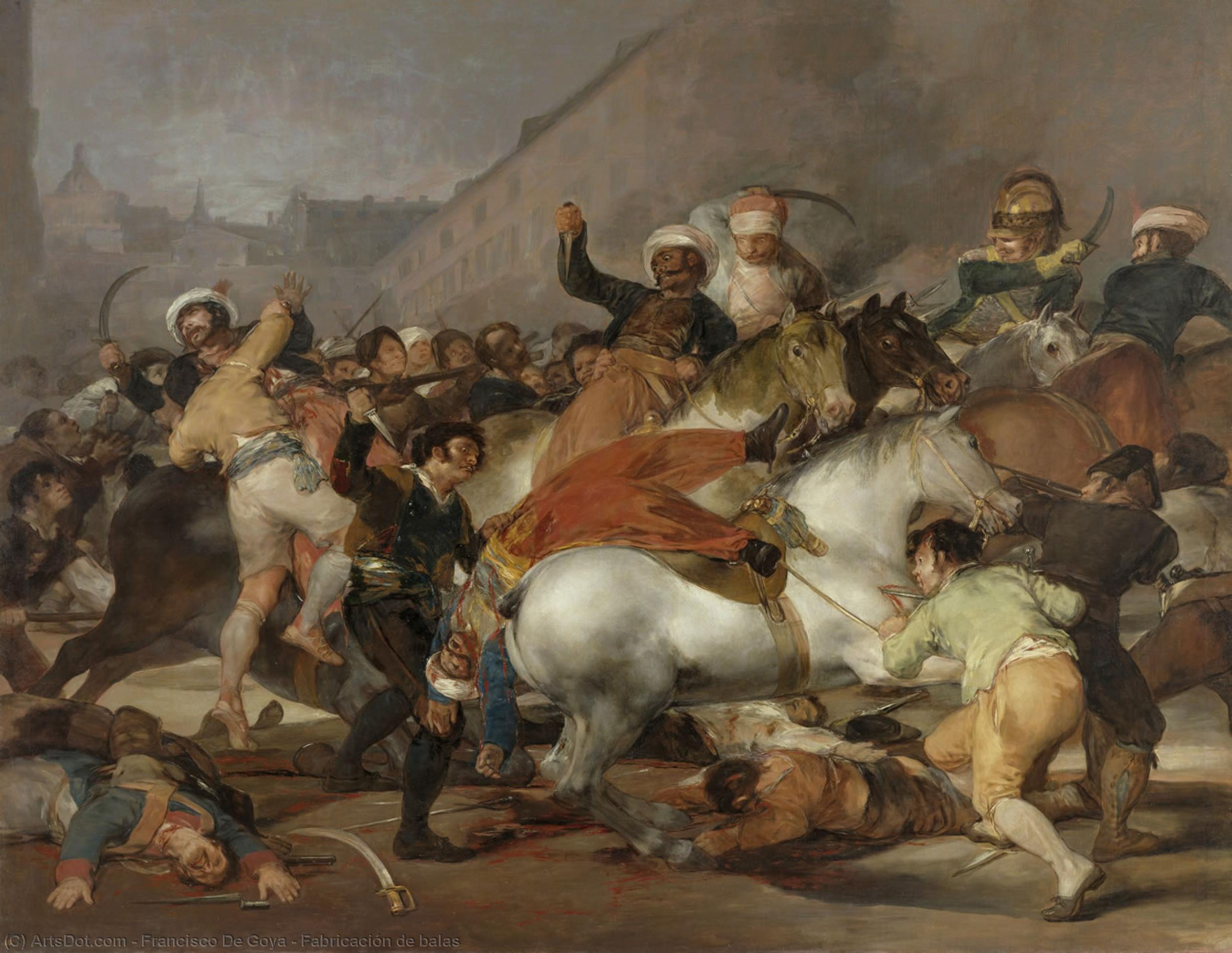Wikioo.org – La Enciclopedia de las Bellas Artes - Pintura, Obras de arte de Francisco De Goya - Fabricación delaware balas