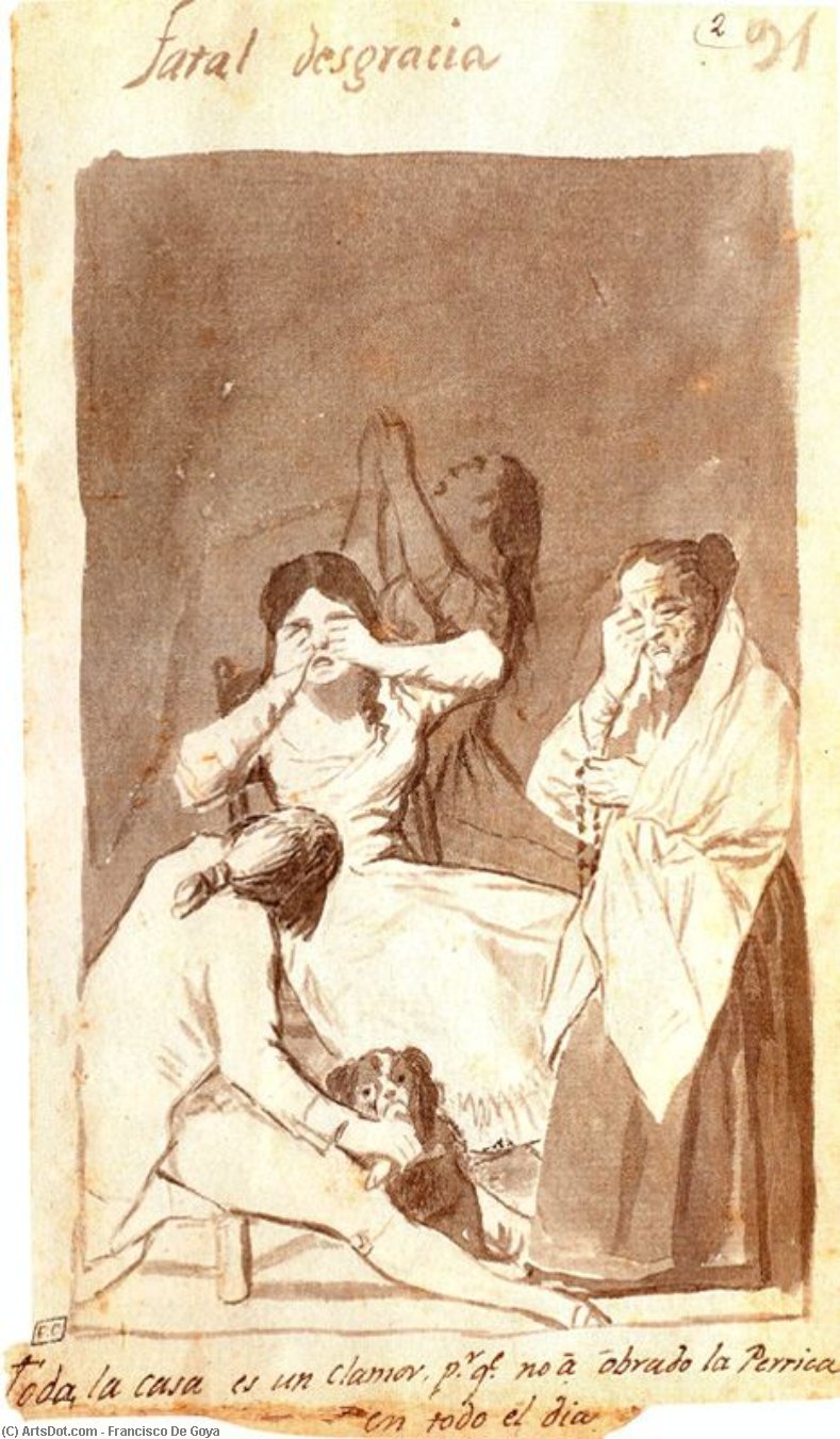 Wikoo.org - موسوعة الفنون الجميلة - اللوحة، العمل الفني Francisco De Goya - Fatal desgracia