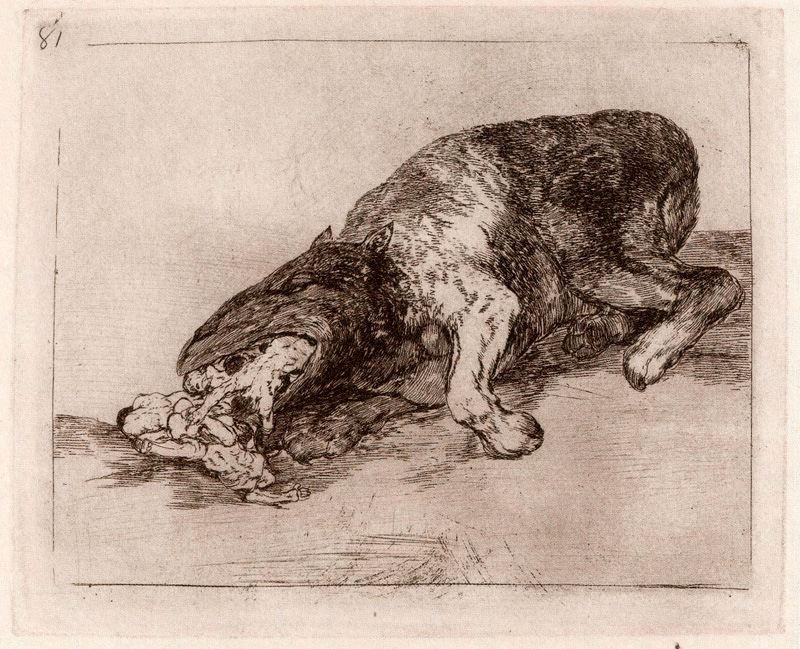 WikiOO.org - Енциклопедия за изящни изкуства - Живопис, Произведения на изкуството Francisco De Goya - Fiero monstruo