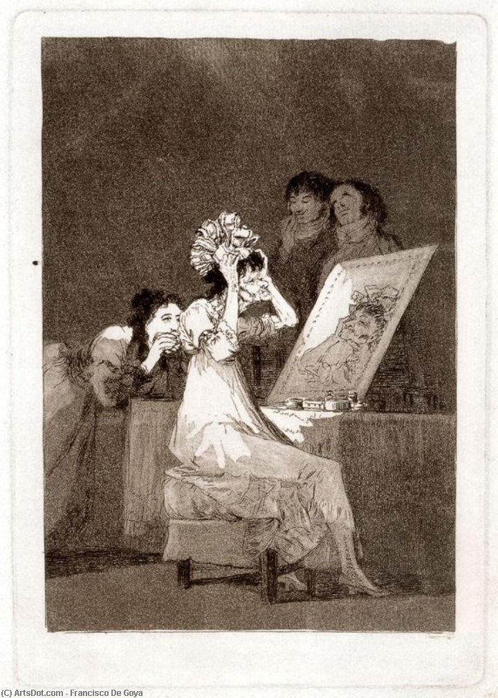 WikiOO.org - Güzel Sanatlar Ansiklopedisi - Resim, Resimler Francisco De Goya - Hasta la muerte 1