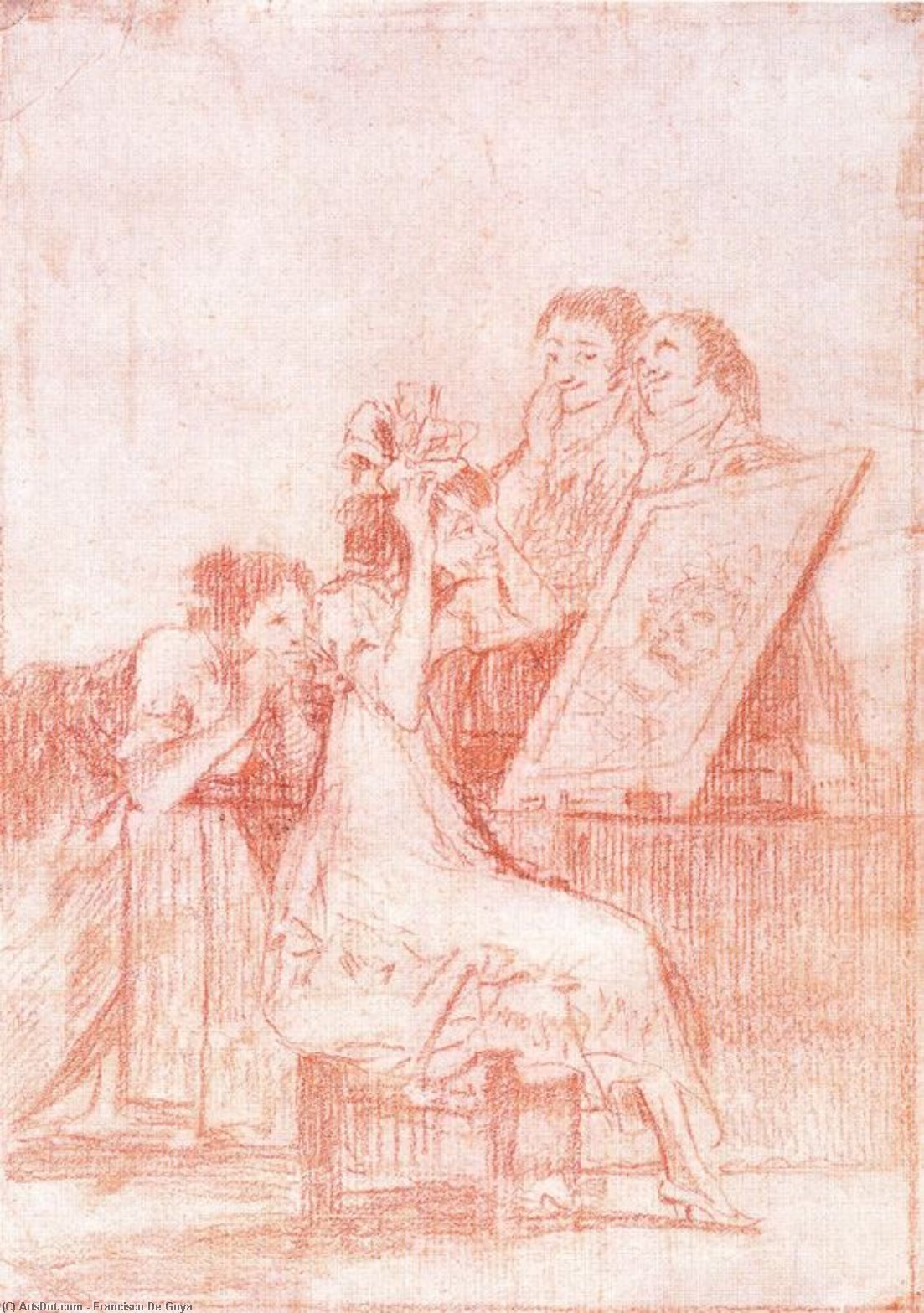 WikiOO.org - Encyclopedia of Fine Arts - Schilderen, Artwork Francisco De Goya - Hasta la muerte