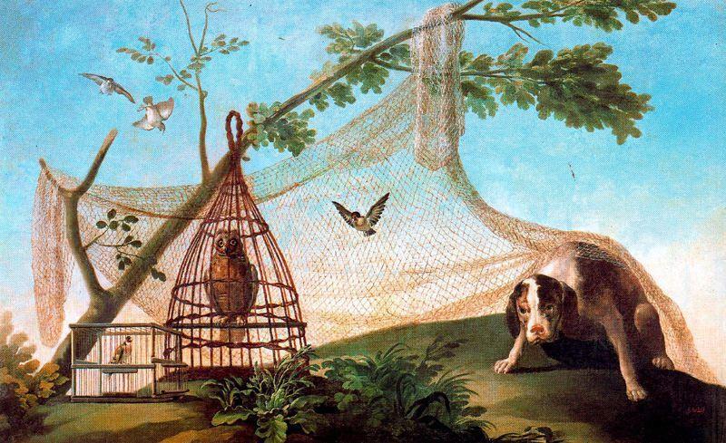 Wikioo.org – L'Encyclopédie des Beaux Arts - Peinture, Oeuvre de Francisco De Goya - Chasse avec leurre