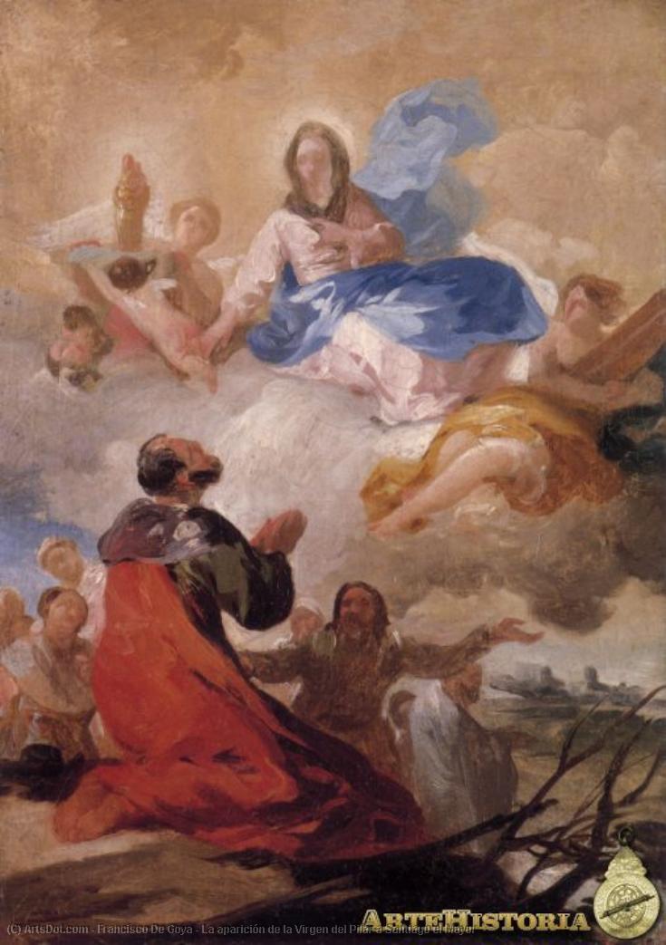 Wikioo.org - Bách khoa toàn thư về mỹ thuật - Vẽ tranh, Tác phẩm nghệ thuật Francisco De Goya - La aparición de la Virgen del Pilar a Santiago el Mayor