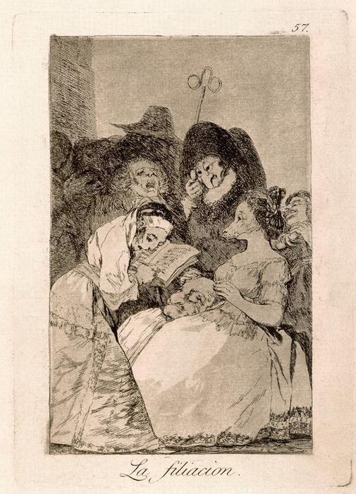 Wikioo.org - Encyklopedia Sztuk Pięknych - Malarstwo, Grafika Francisco De Goya - La filiacion