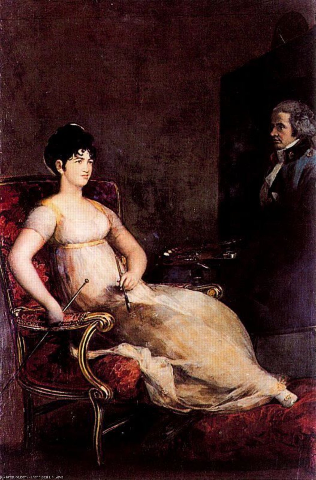 WikiOO.org - Encyclopedia of Fine Arts - Lukisan, Artwork Francisco De Goya - La Marquesa de Villafranca