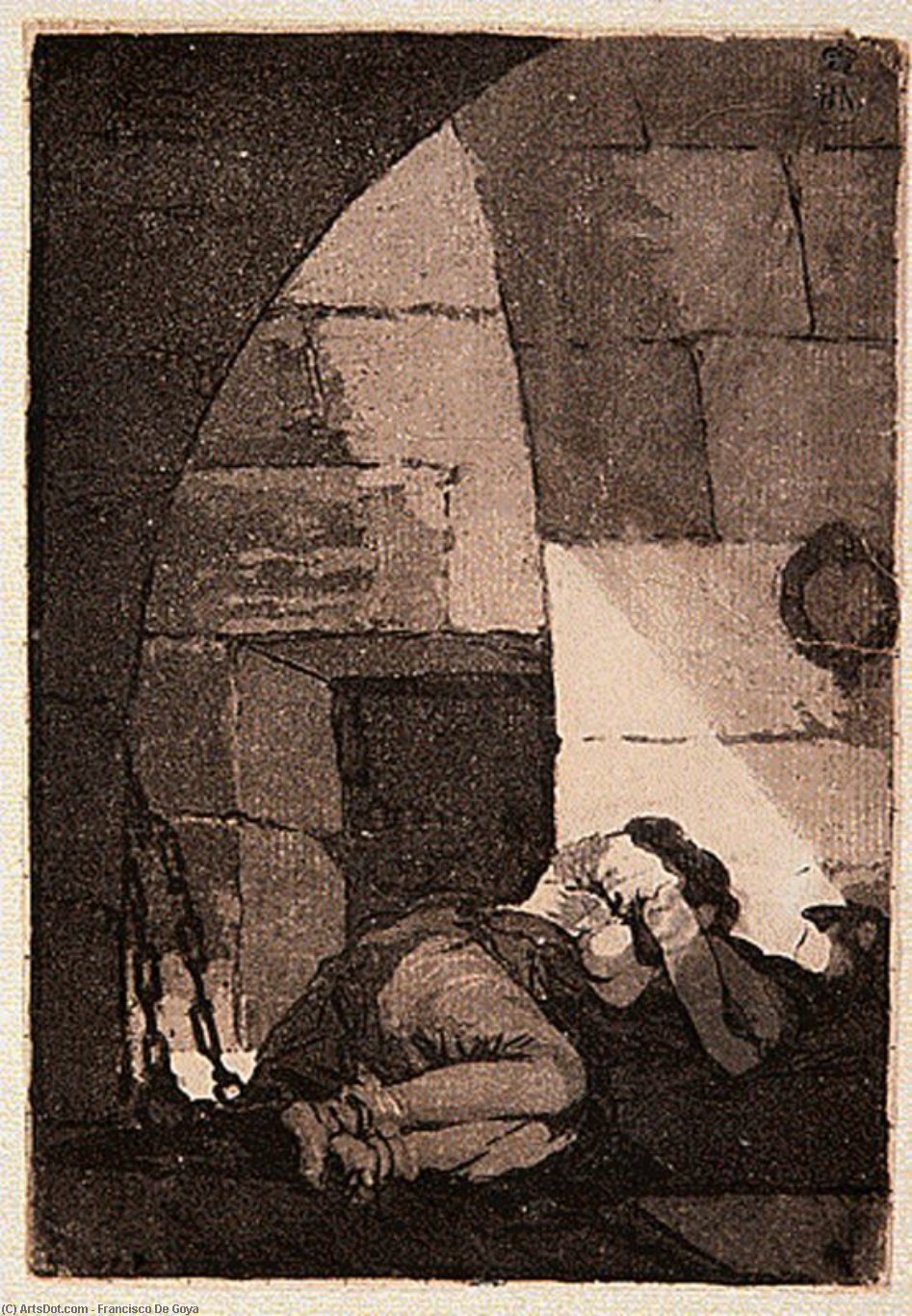 Wikioo.org - The Encyclopedia of Fine Arts - Painting, Artwork by Francisco De Goya - La prisionera