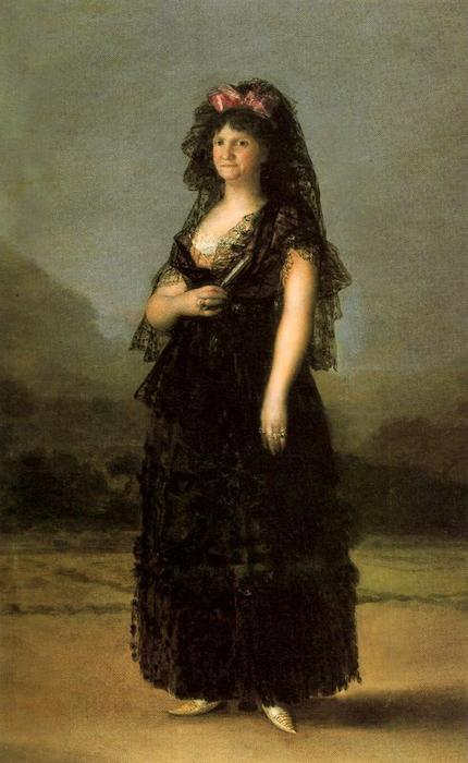 Wikioo.org - Die Enzyklopädie bildender Kunst - Malerei, Kunstwerk von Francisco De Goya - La reine Marie-Louise de mantille