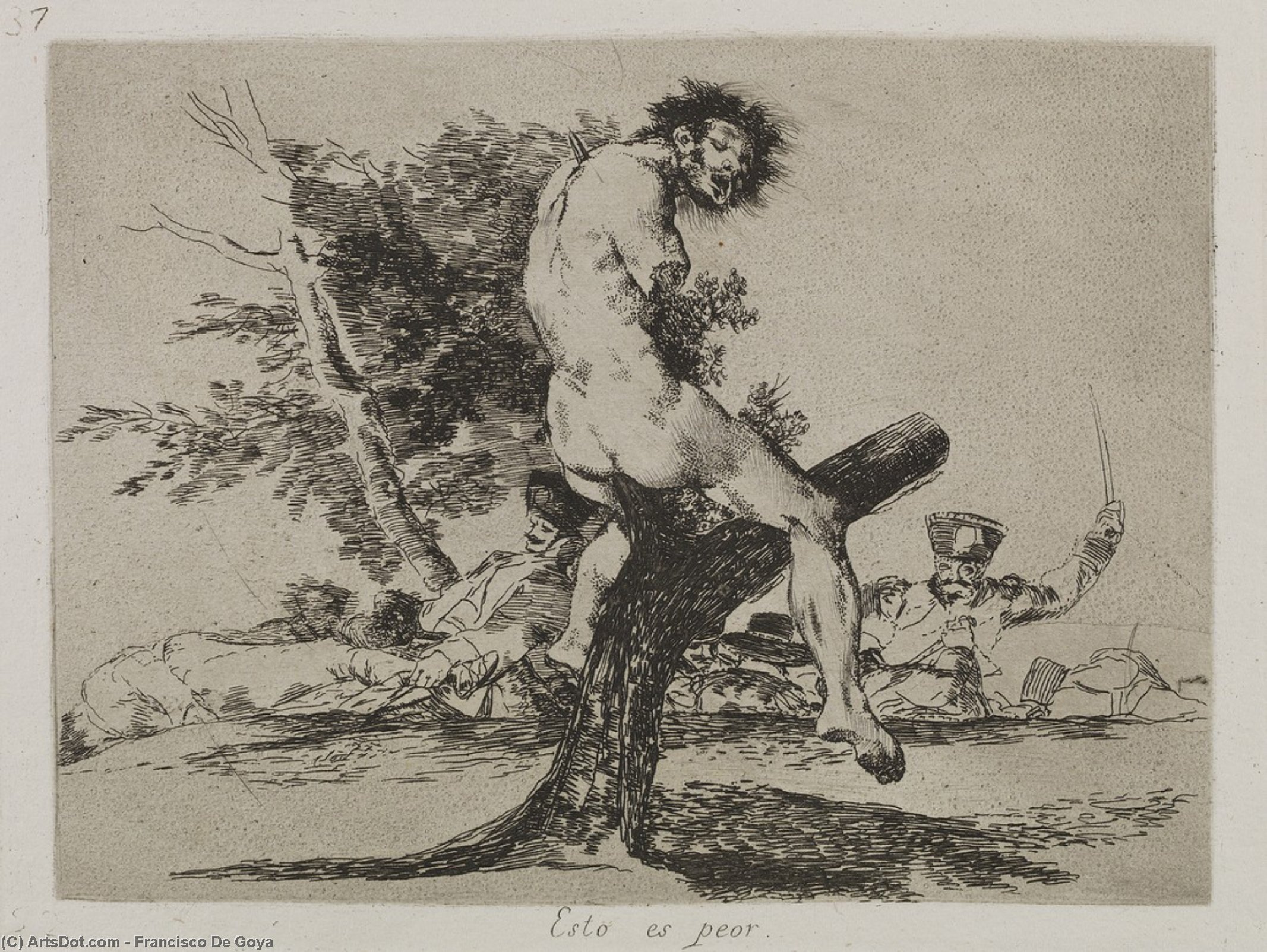 WikiOO.org - Güzel Sanatlar Ansiklopedisi - Resim, Resimler Francisco De Goya - Las resultas